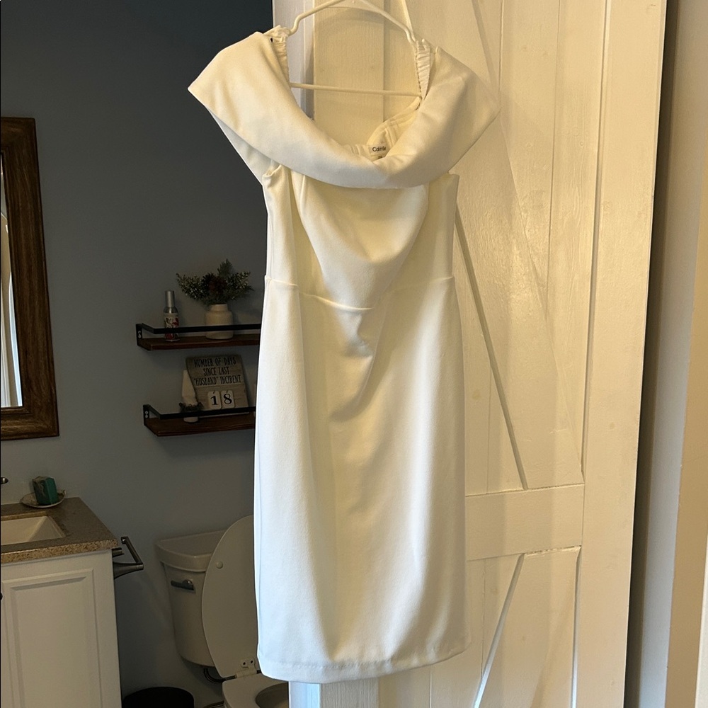 EUC Calvin Klein Boatneck Midi Dress